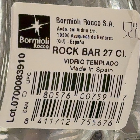 NWT Bormioli Rocco Rock Bar stackable glasses, 9.25 oz. Rocks Glasses, set of 6. - Picture 5 of 11